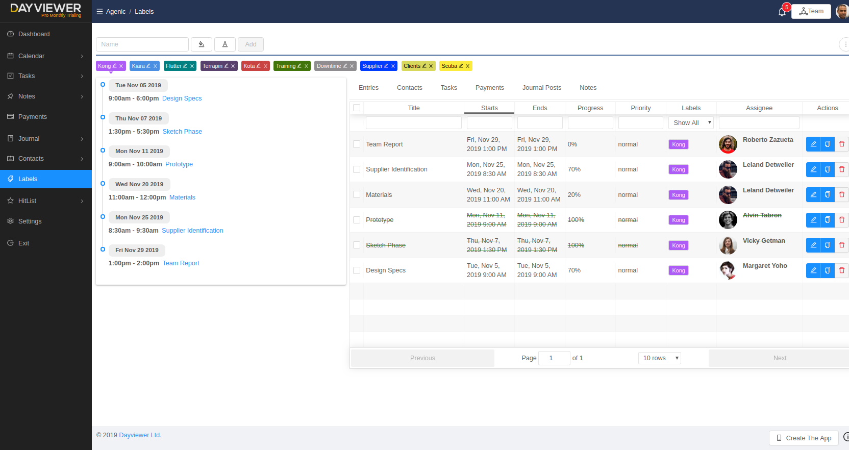 Online Team Calendar Task Management